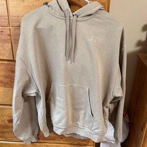 ALO Yoga Men's Light Gray/Tan Hoodie